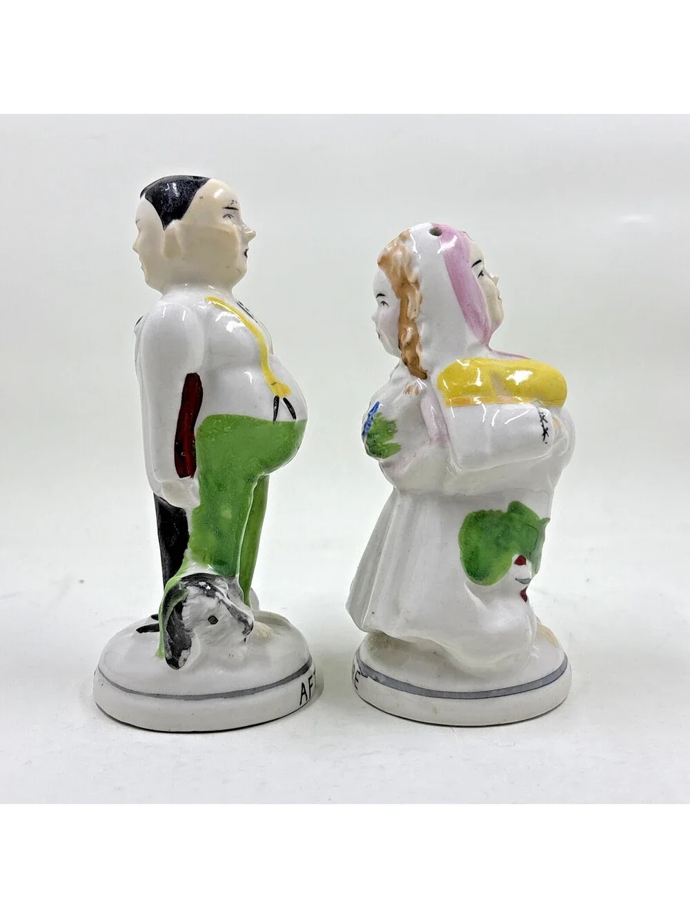 Vintage MCM Before & After Turnabout Bride Groom Salt And Pepper Shaker Novelty